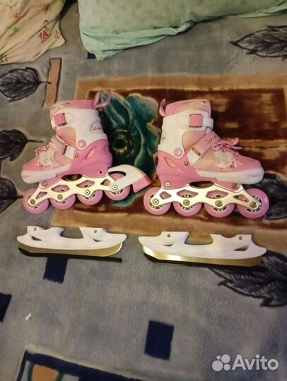 Ролики-коньки детские 2 в 1 новые