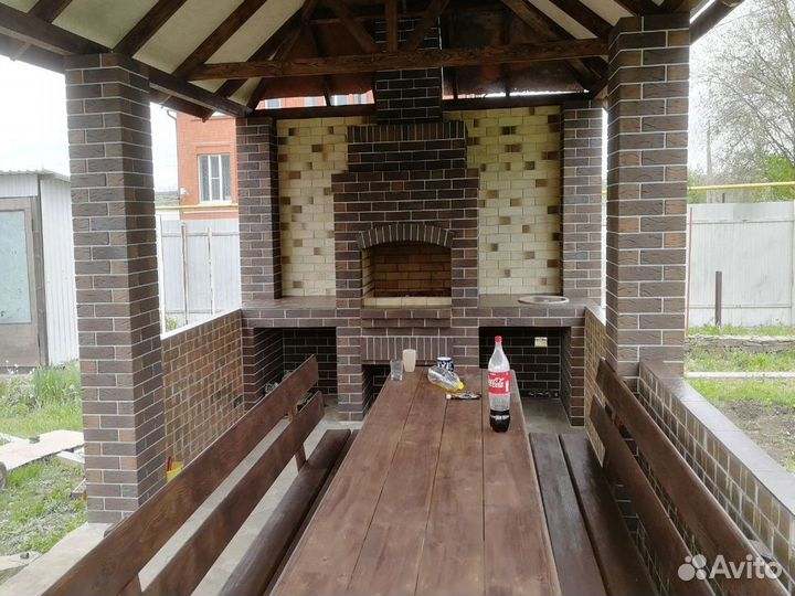 Кладка барбекю, мангальных зон, печей каминов