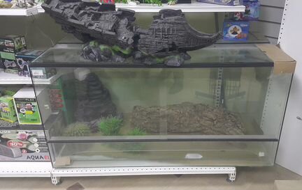 Террариум aquael 1200х600х600Нмм дверцы вентиляция