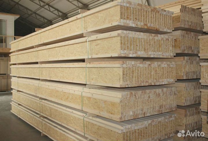 Домокомплект из деревянной двутавровой балки