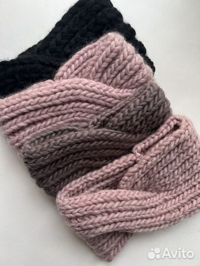 Повязка чалма женская вязаная