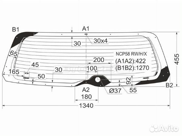 Стекло заднее