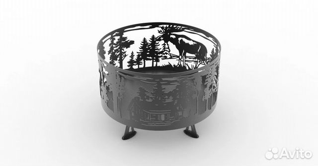 Костровая чаша из металла 