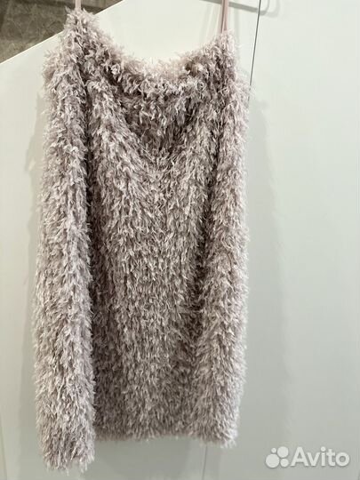 Платье ткань из перьев