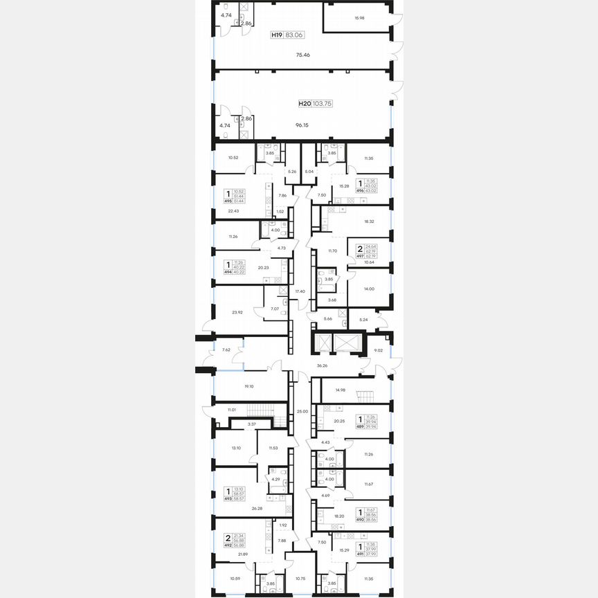 1-к. квартира, 43 м², 1/15 эт.
