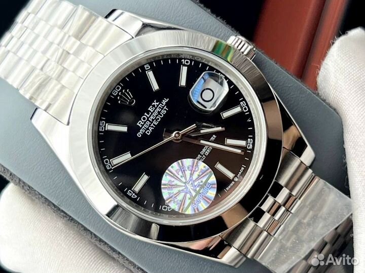 Rolex Datejust jubilee black часы