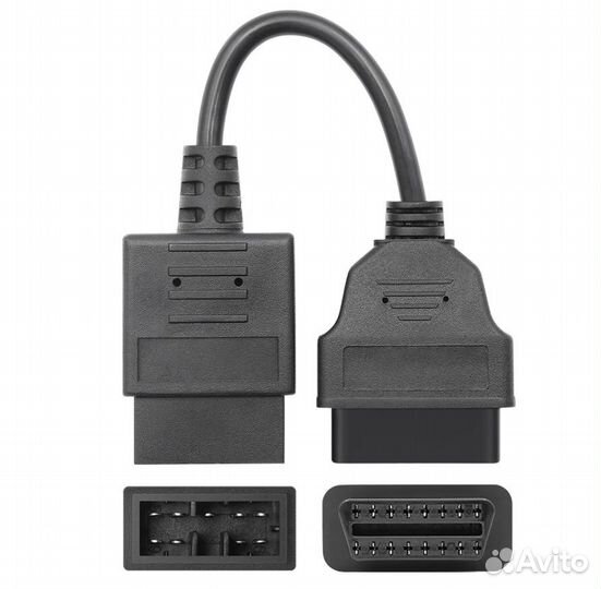 Переходник Субару Subaru 9-pin на OBD2 16 pin v2