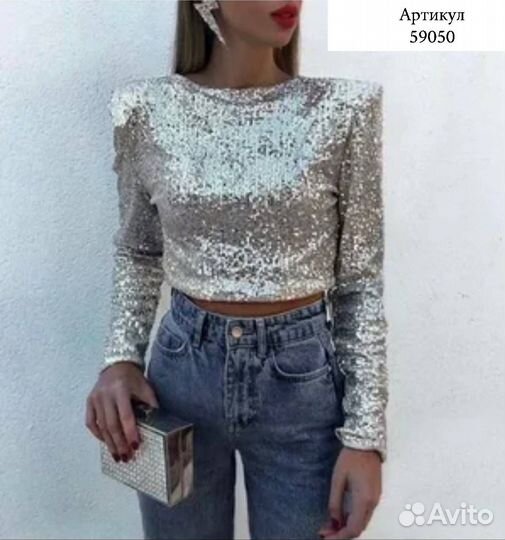 Топ с пайетками