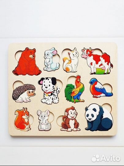 Игрушка вкладыш Кто что ест