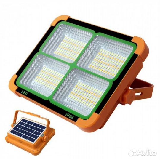 Фонарь прожектор Огонь YD-1970, солнечная панель