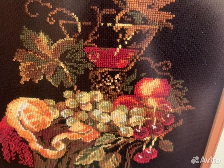 Картина, вышитая крестом- Натюрморт