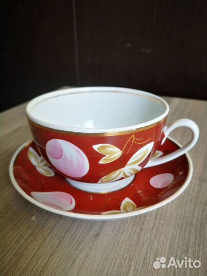 Чайная пара Вербилки Дмитровский фарфоровый завод