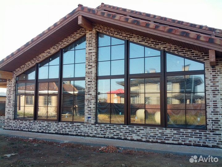 Алюминиевое фасадное остекление частных домов