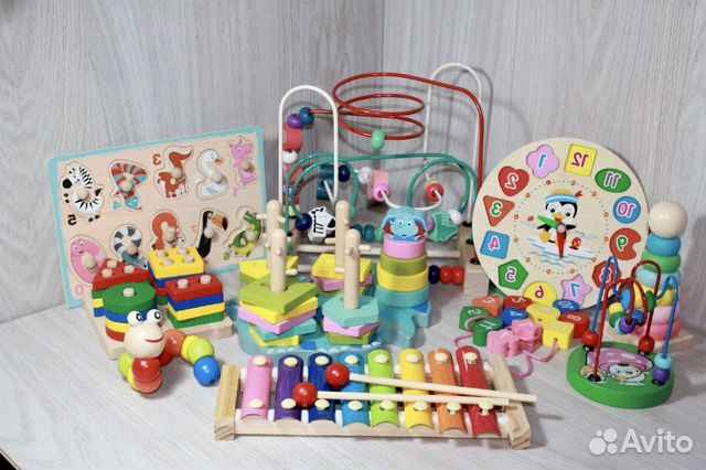 Развивающие игрушки новые деревянные Монтессори