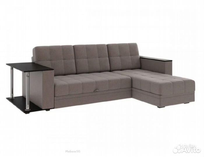 Диван угловой Атлант со столиком рогожка Нептун 54