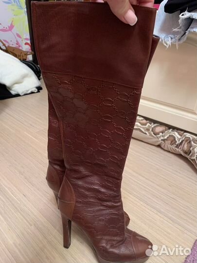 Сапоги Roberto Cavalli из натуральной кожи 38 разм