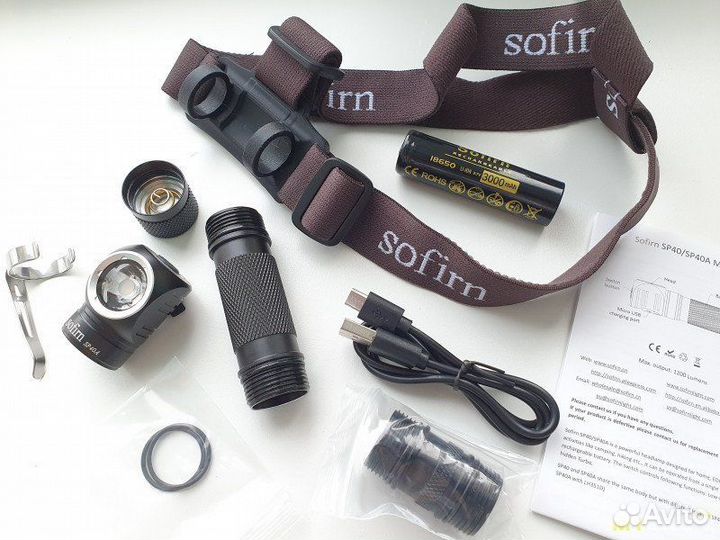 Налобный фонарь Sofirn SP40A Cree XP-L 1200-Люмен