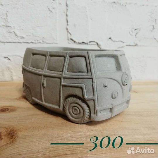 Горшок бетонный для суккулентов и кактусов