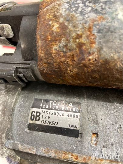 Стартер Toyota Avensis T25 1zzfe 2008