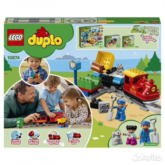 Lego 10874 duplo Town Поезд на паровой тяге