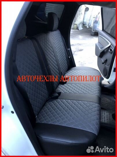 Чехлы Автопилот Renault Duster 2 из экокожи Ромб