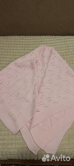 Плед на выписку вязаный