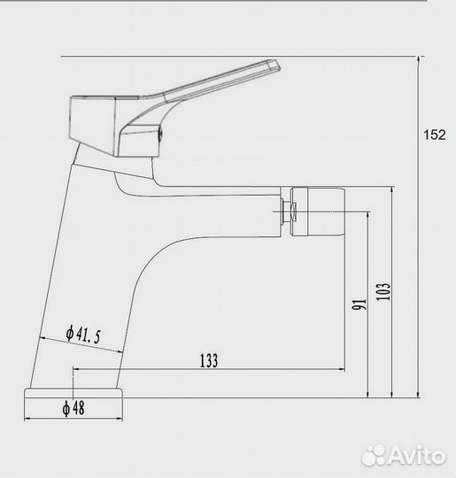 Смеситель биде Eiger EG45