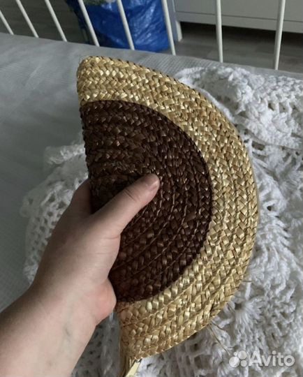 Сумка соломенная косметичка клатч