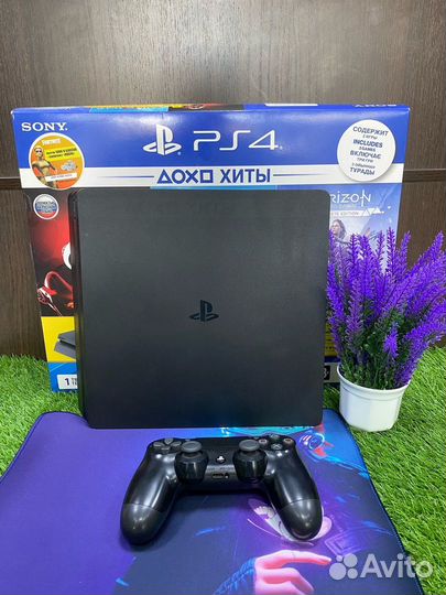 Playstation 4 Slim 1tb + Подписка 3мес (Магазин)