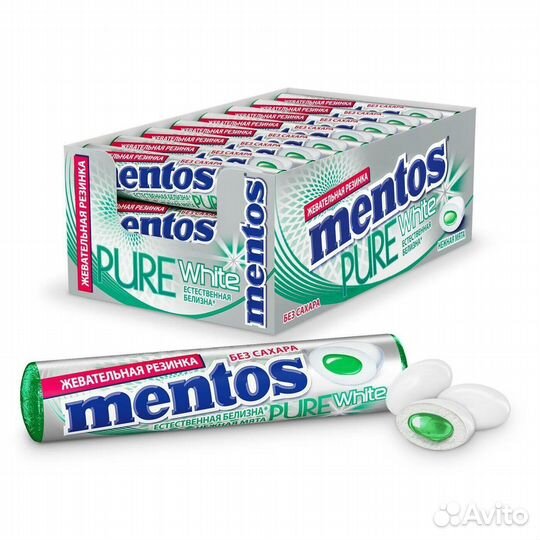 Жевательная резинка Mentos Pure White 15,5г - опт