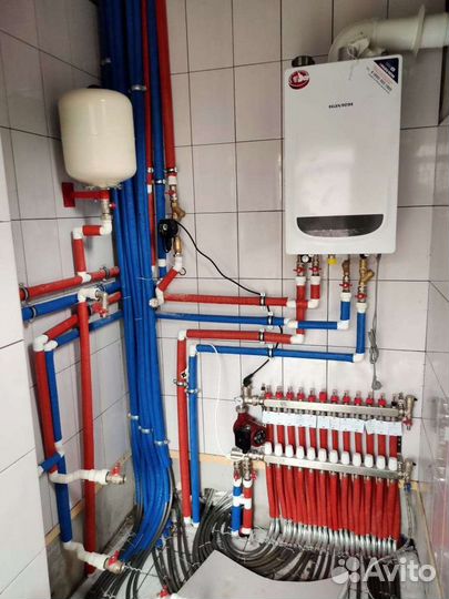 Монтаж отопление водоснабжение теплый пол