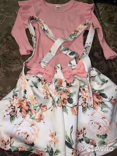 Платье комплект юбка летний 68 74