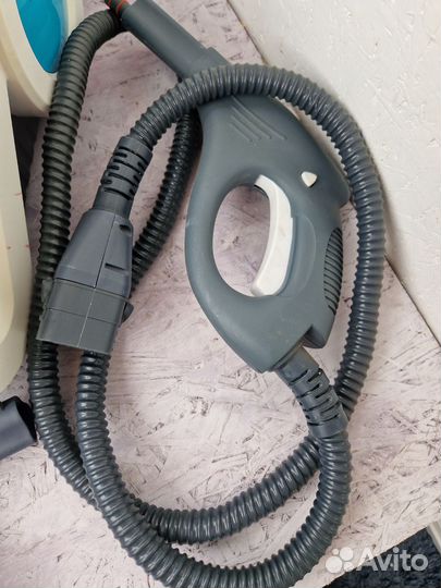 Пароочиститель Kitfort кт-917, белый, голубой