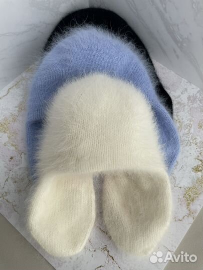 Ушанка на зиму из ангоры