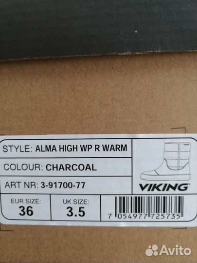 Сапоги viking Alma High WP R Warm 36 новые