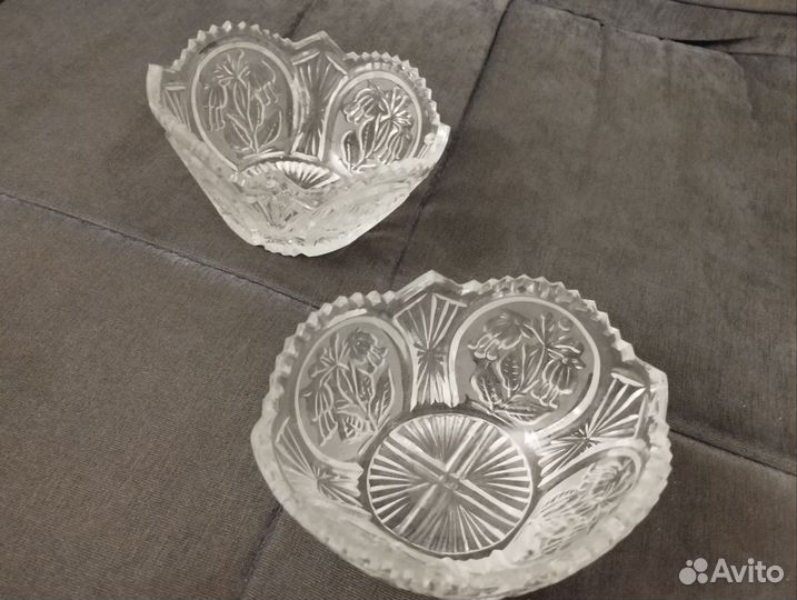 Ваза хрустальная СССР, 2 шт