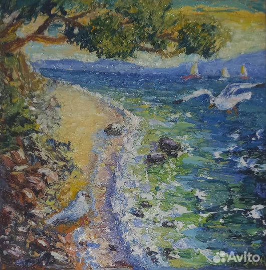 Набор из двух картин маслом на холсте море