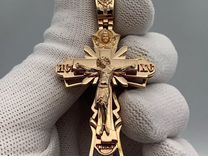Золотой крестик мужской с Иисусом
