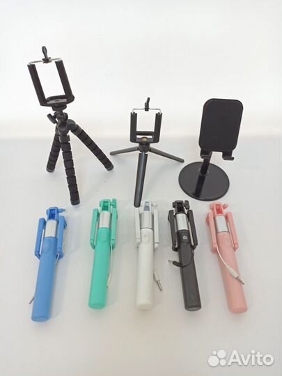Селфи штативы гибкие и на жёстком креплении