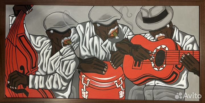 Картина маслом «кубинцы»