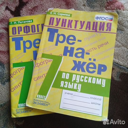 Тренажеры по русскому языку 7 класс