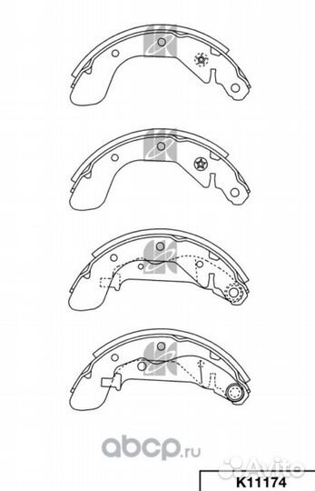 Колодки тормозные барабанные chevrolet Aveo