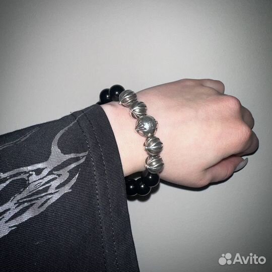 Серебряный браслет chrome hearts