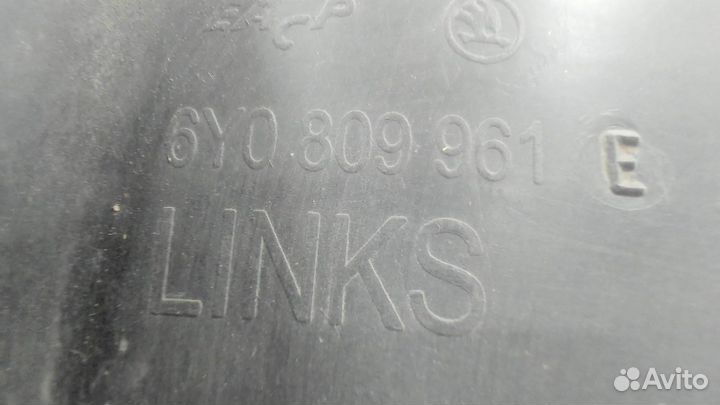 Защита арок (подкрылок) Skoda Fabia, 2006