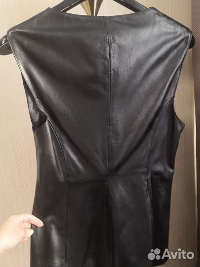 Кожаный жакет размер 42
