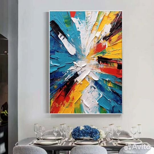 Современная картина маслом Текстурная абстракция