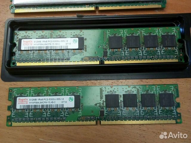 Оперативная память ddr2 2Gb (4x512 Mb) + DDR1 512