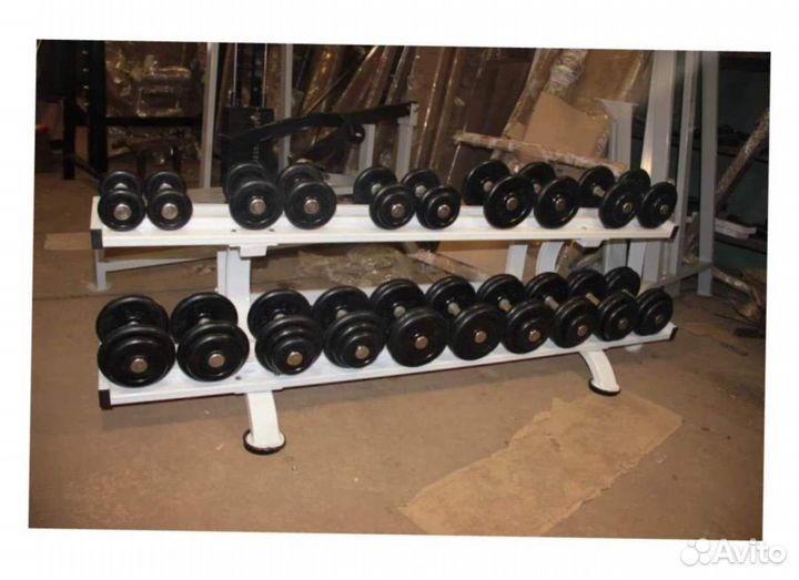 Гантельный ряд от 11 до 81 кг шаг 2,5 кг