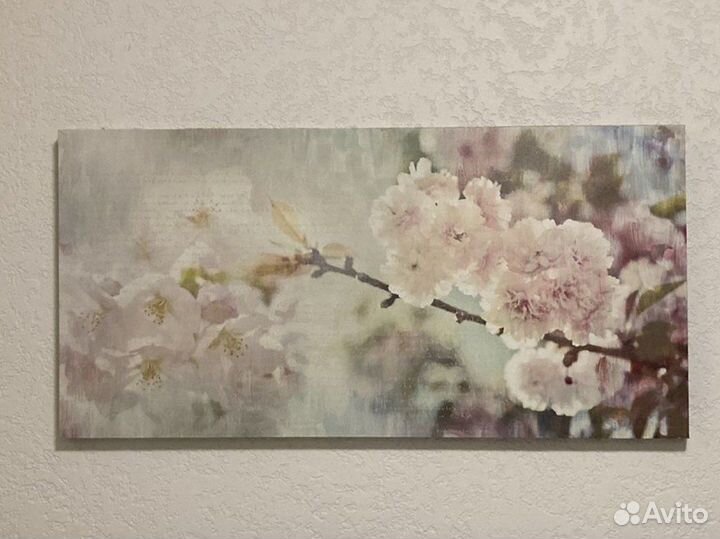 Картина на холсте Сакура 100*49 см