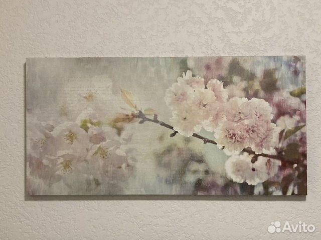 Картина на холсте Сакура 100*49 см